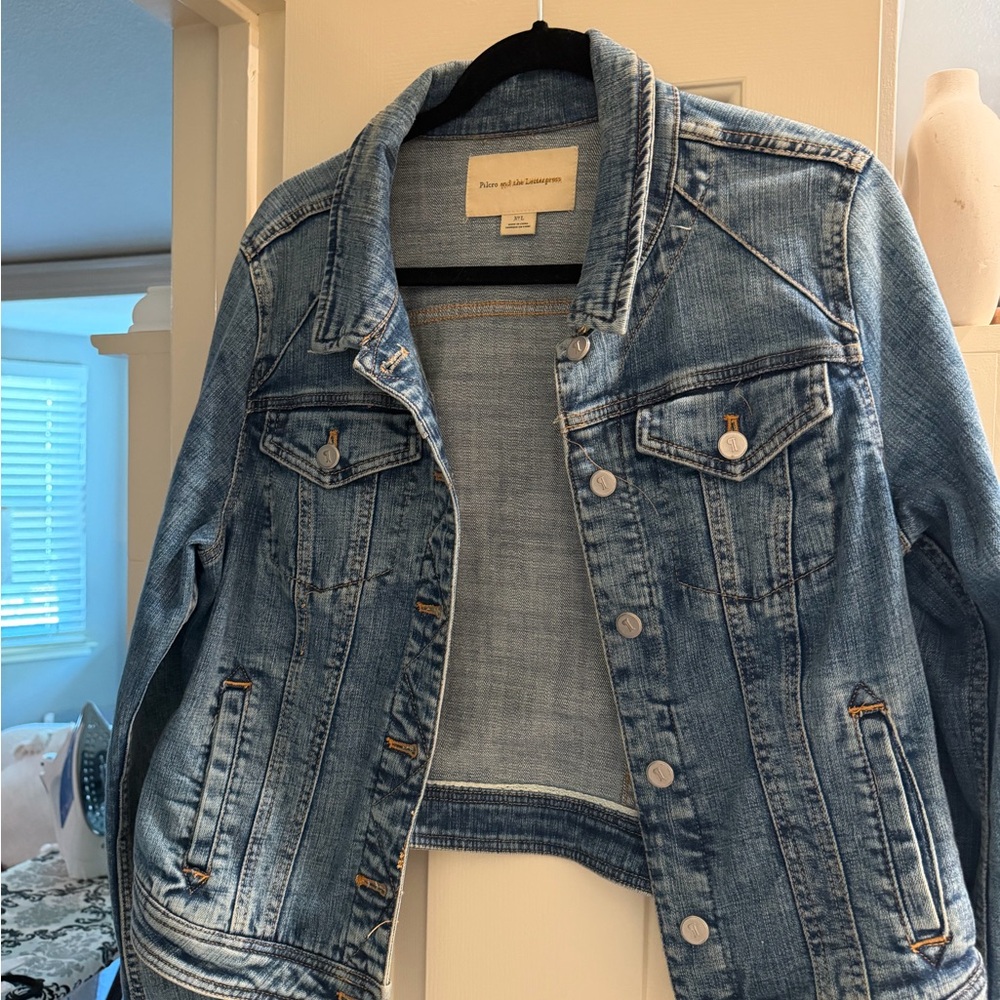 Pilcro and the Letterpress Light Wash Denim Jacket- like new